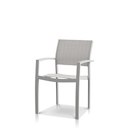 Dining Arm Chair Kessler Silver Frame / Cloud Duo Sling